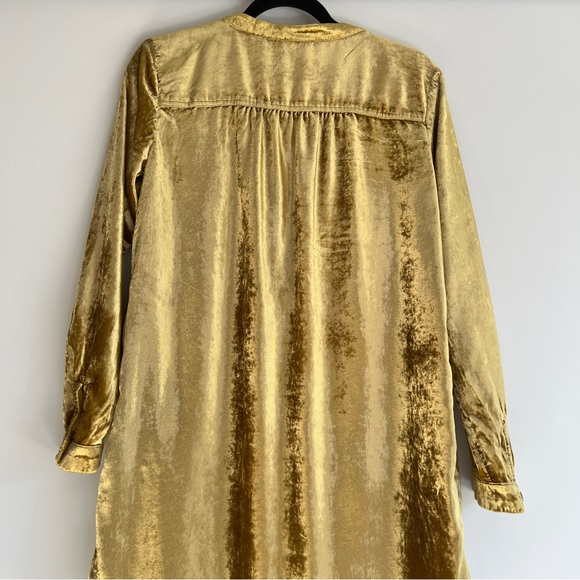 Anthropologie Velvet Gold Tunic Dress Size XS NWT - Picture 14 of 15